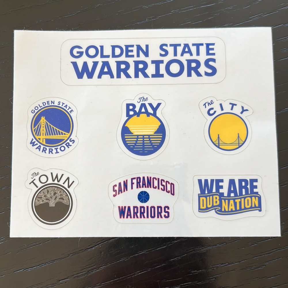 GS Warriors Black T-Shirt Medium, Cross Body Bag, and stickers bundle. ALL NEW. - Picture 12 of 12